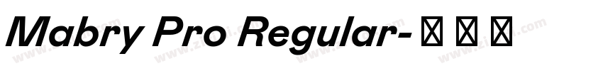 Mabry Pro Regular字体转换